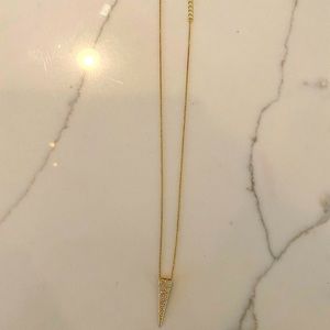 Uncommon James gold necklace with pave diamonds